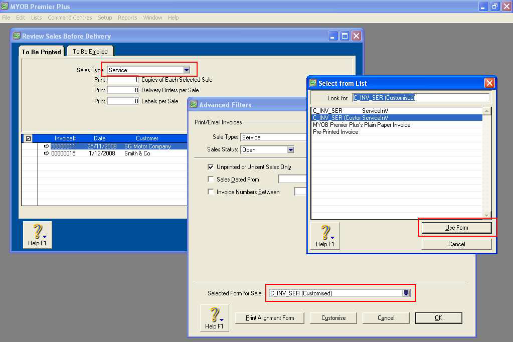 Copy Customised Forms- PC – ABSS Support