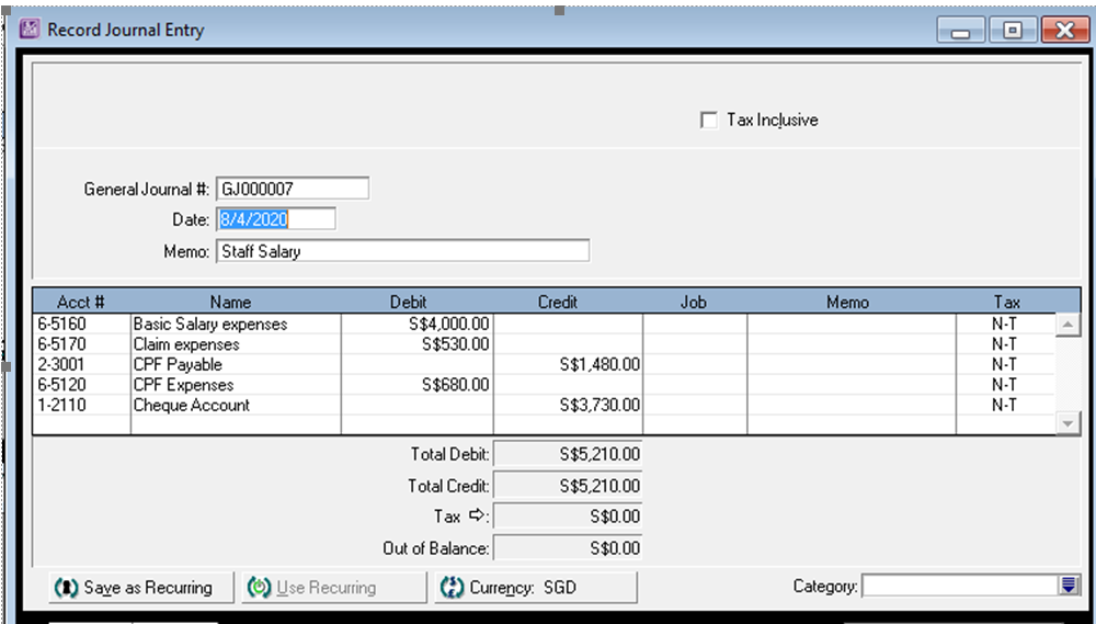 how-to-record-employee-salary-in-premier-accounting-sg-abss-support